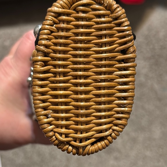 Michael Kors Wicker Clutch with Black Trim - Picture 3 of 15